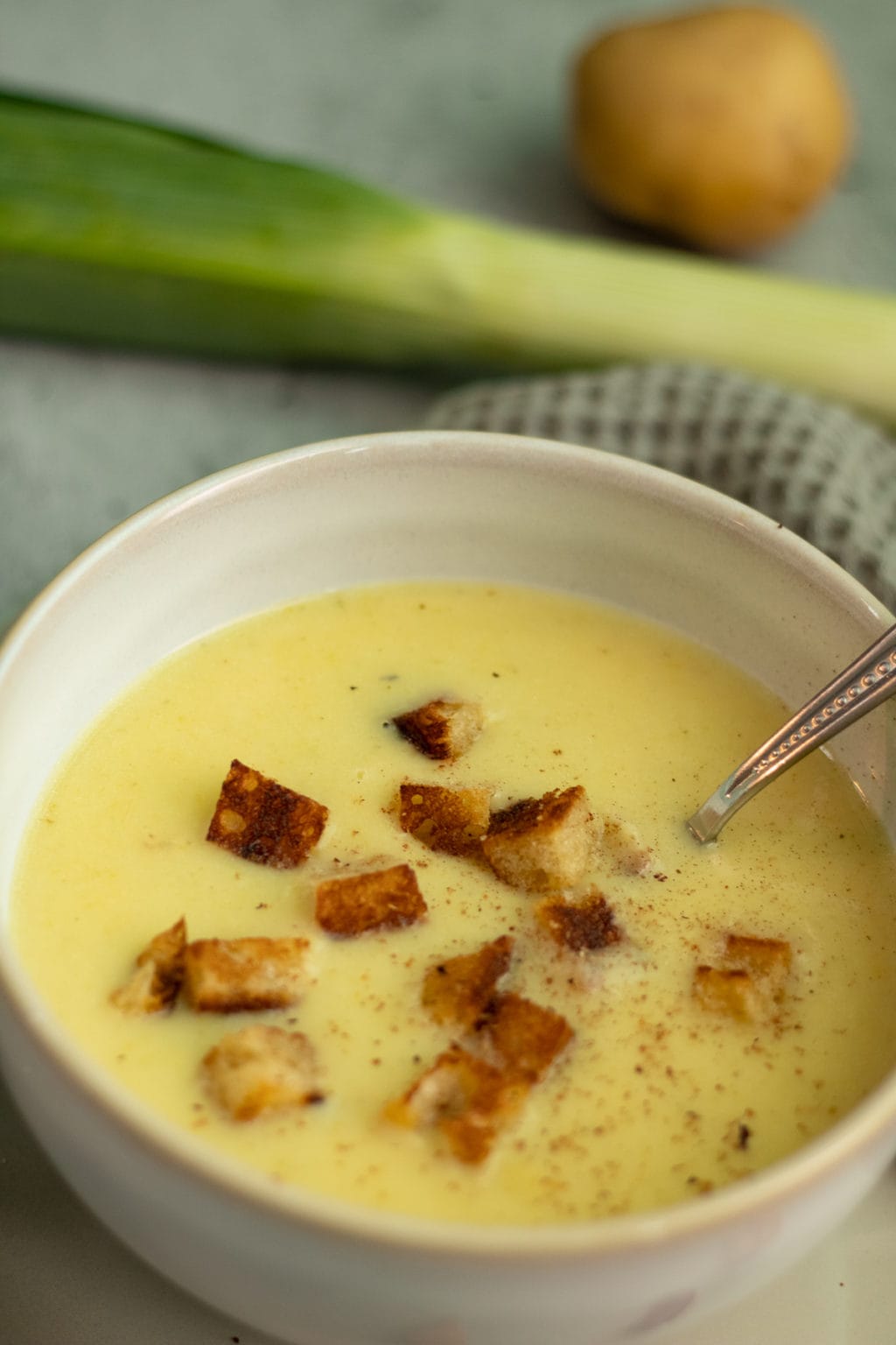 Cream of Leek and Potato Soup with Cream Cheese - Lexa's Recipes